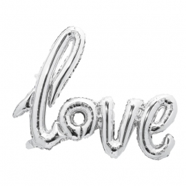 Lettres ballon love 73x57cm argent