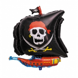 Ballon bateau pirate 64x66cm