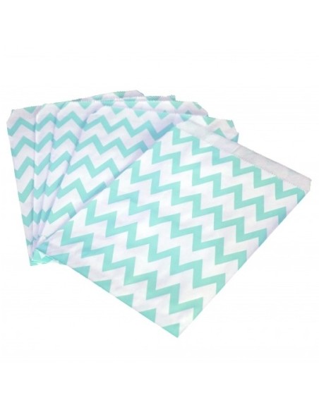 Sachet papier chevrons oranges x25