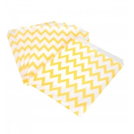 Sachet papier chevrons jaunes x25