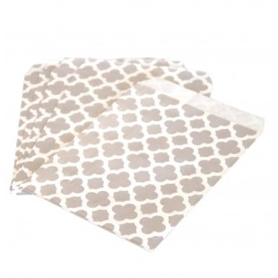 Sachet papier retro bleu pastel x25