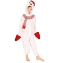 Costume peluche bonhomme de neige enfant