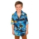 Chemise hawaïenne bleue enfant