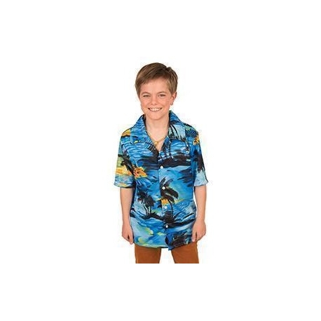 Chemise hawaïenne bleue enfant