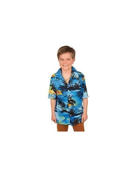 Chemise hawaïenne bleue enfant