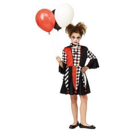 Costume creepy clown fille