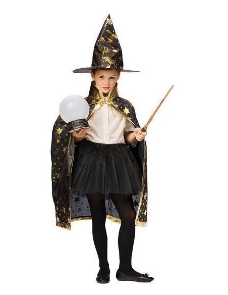 Cape étoiles dorées enfant