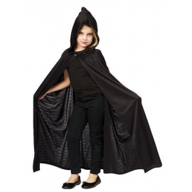 Cape avec capuche noire enfant