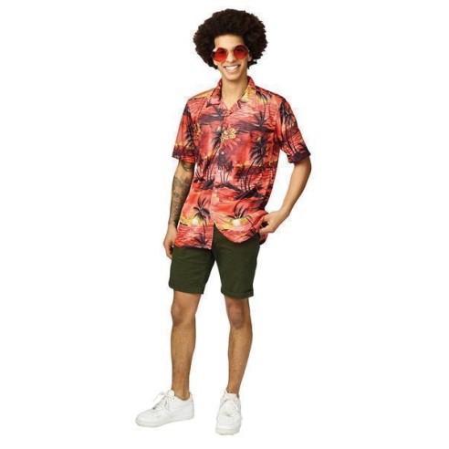 Chemise hawaïenne orange