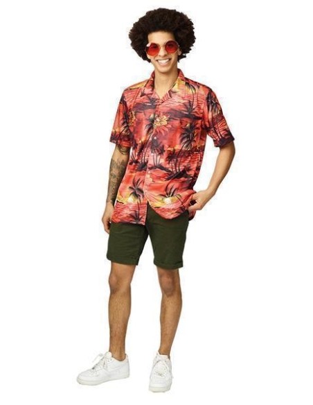 Chemise hawaïenne orange