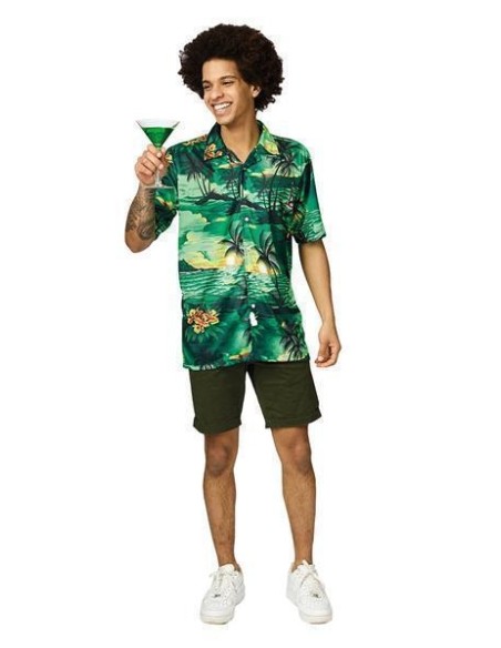 Chemise hawaïenne orange