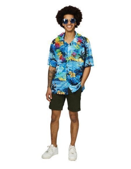 Chemise hawaïenne orange