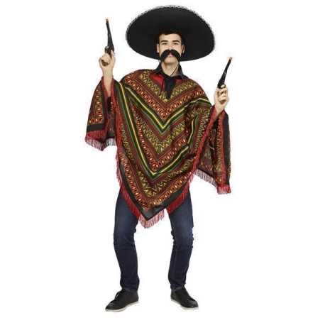 Sombrero Chapeau Femme Déguisement Ouest Sauvage Adultes Costume Poncho Mexicain robe 