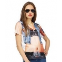 T-shirt biker femme