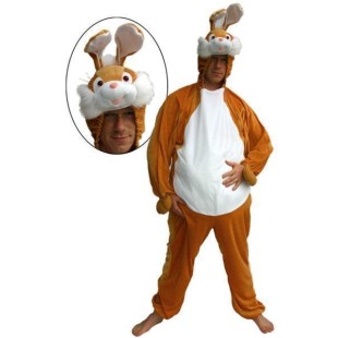 Déguisement lapin marron adulte