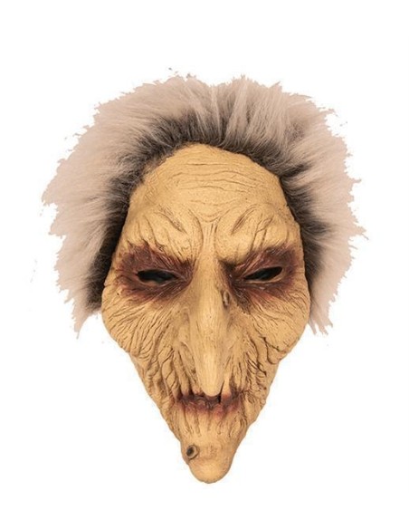 Masque latex sorcière avec capuche