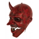 Masque latex diable grandes cornes