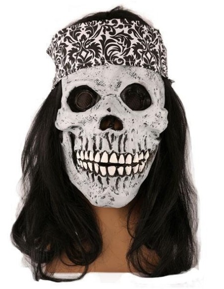 Masque latex diable grandes cornes