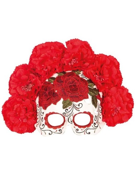 Masque Day of the dead fleurs homme