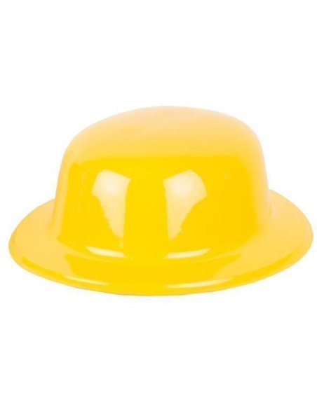 Chapeau melon PVC bleu