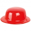 Chapeau melon PVC rouge