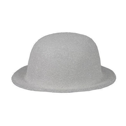 Chapeau melon PVC paillettes or