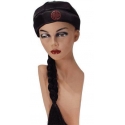 Chapeau mandarin tresse noir