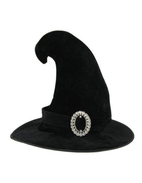 Chapeau sorcière satin noir