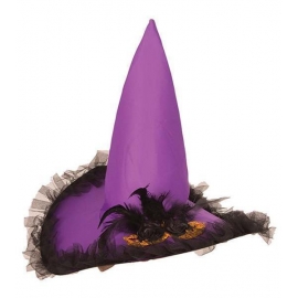 Chapeau sorcière violet