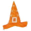 Chapeau sorcière peluche orange