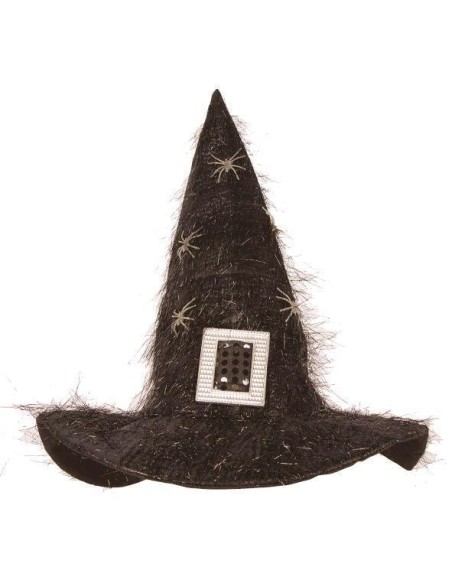 Chapeau sorcière peluche orange