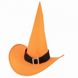Chapeau sorcière nylon orange