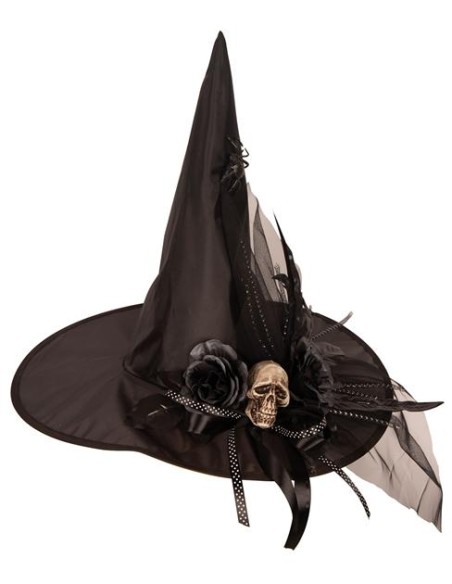 Chapeau sorcière nylon orange