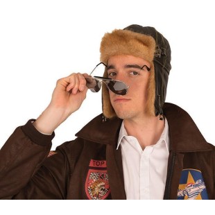 Bonnet aviateur simili cuir