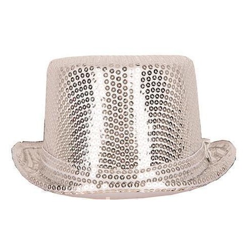 Haut de forme paillettes or