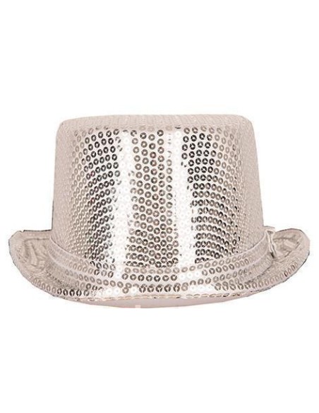 Haut de forme paillettes or