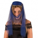 Chapeau dame harem bleu