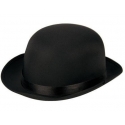 Chapeau melon satin noir