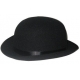 Chapeau melon satin noir