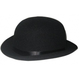 Chapeau melon satin noir