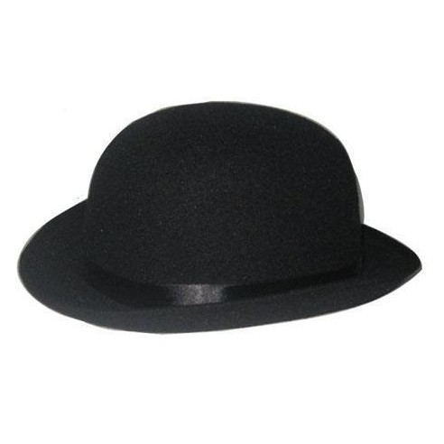 Chapeau melon satin noir