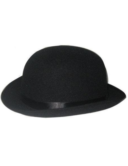 Chapeau melon satin noir