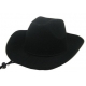 Chapeau cowboy simili cuir noir