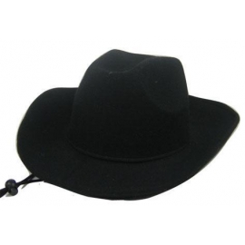 Chapeau cowboy simili cuir noir