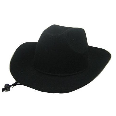 Chapeau cowboy simili cuir noir