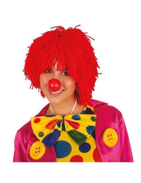 Perruque gauffrée rouge