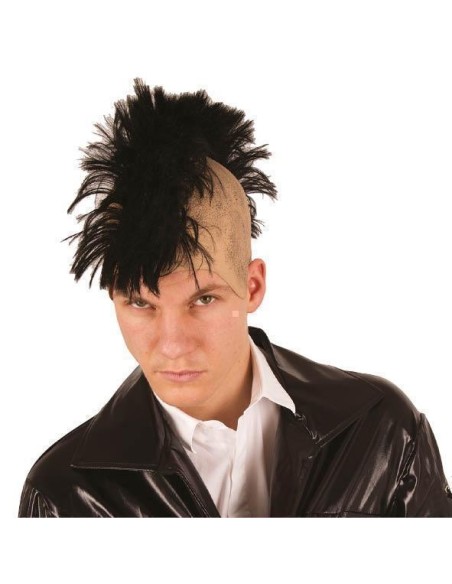 Crâne punk jaune et rouge