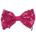 Noeud papillon paillettes fucshia