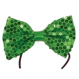 Noeud papillon paillettes vert