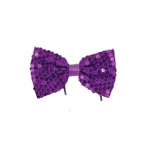 Noeud papillon paillettes bleu